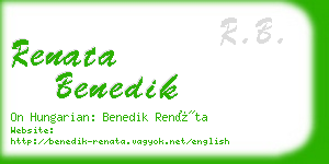 renata benedik business card